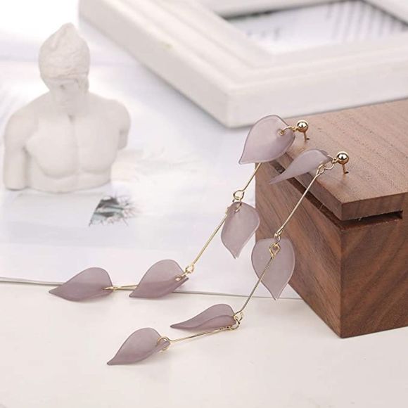 Falling Leaves Drop Dangle Earrings - Picture 2 of 4